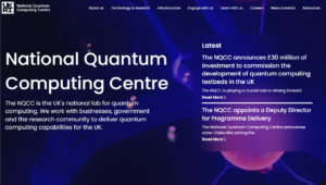 Screenshot of new NQCC website